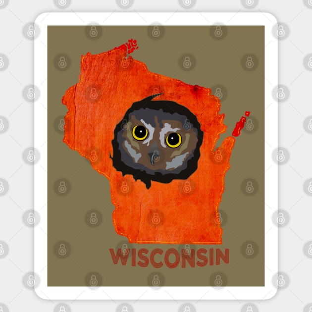 Outdoors Wisconsin Owl Sticker by The MKE Rhine Maiden